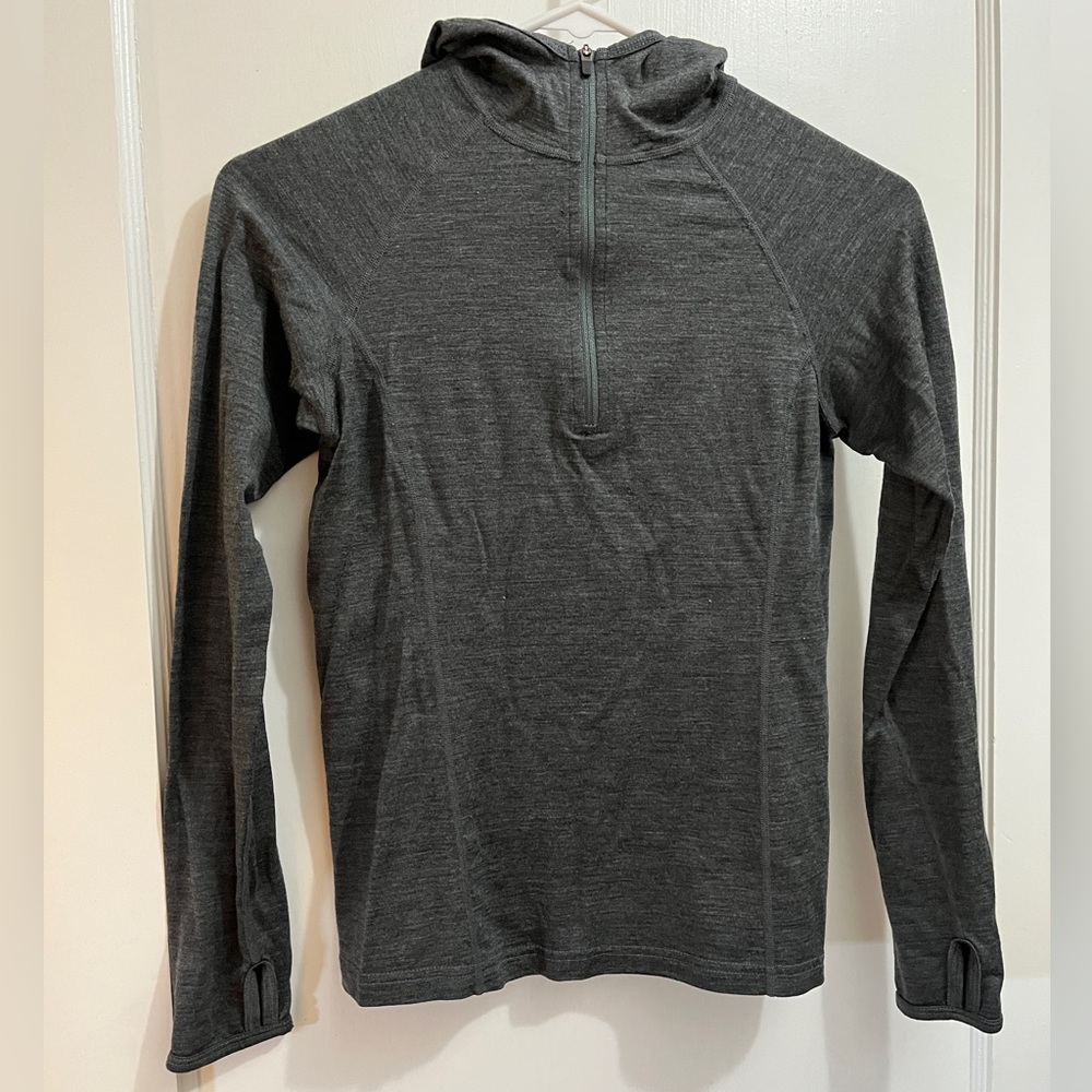 Ibex Indie Hoodie Quarter Zip Merino Wool Pullover, W’s size XS